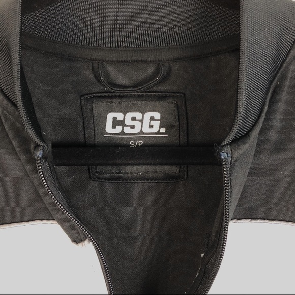 CSG Men’s Full Zip Sports Bomber Track Jacket Sz S - Picture 4 of 7